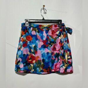 VICI Floral Print Women's Wrap Skirt/Skort Size Medium